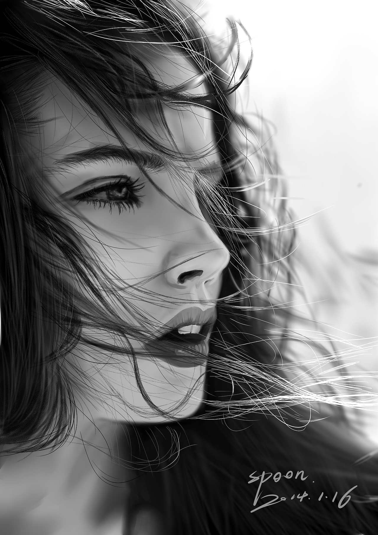 这是我用数位板的处女作啊|插画|创作习作|我是spoon__原创作品-站酷