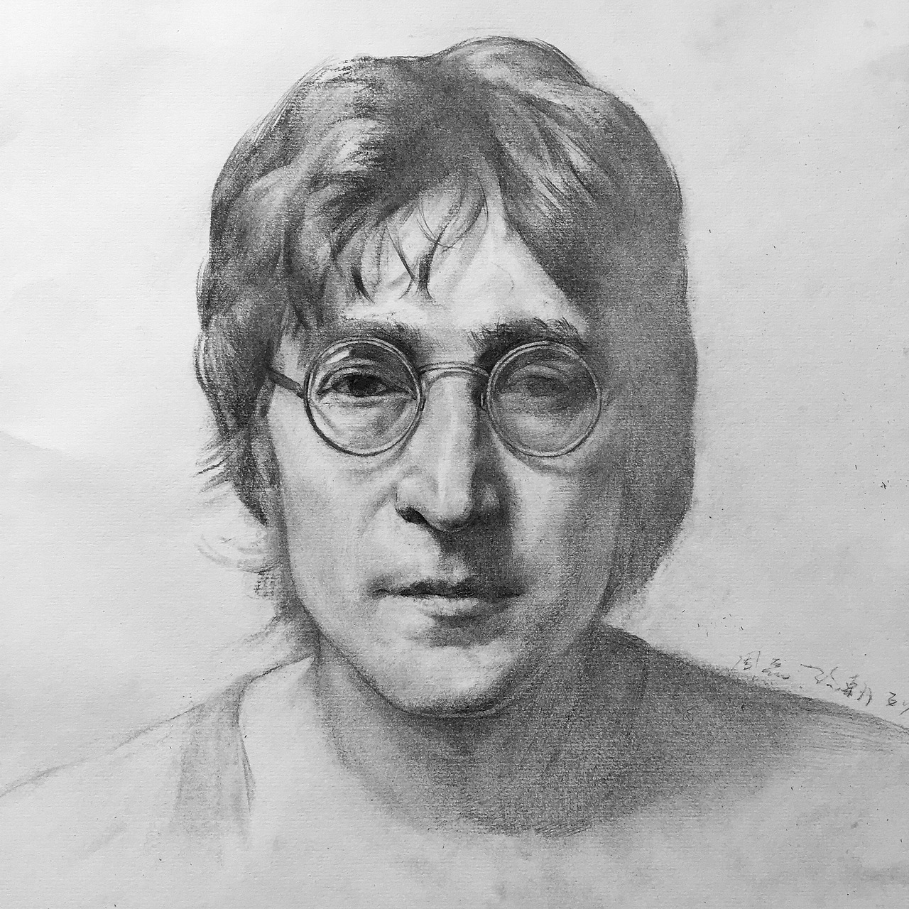 约翰列侬beatles甲壳虫素描人像插画