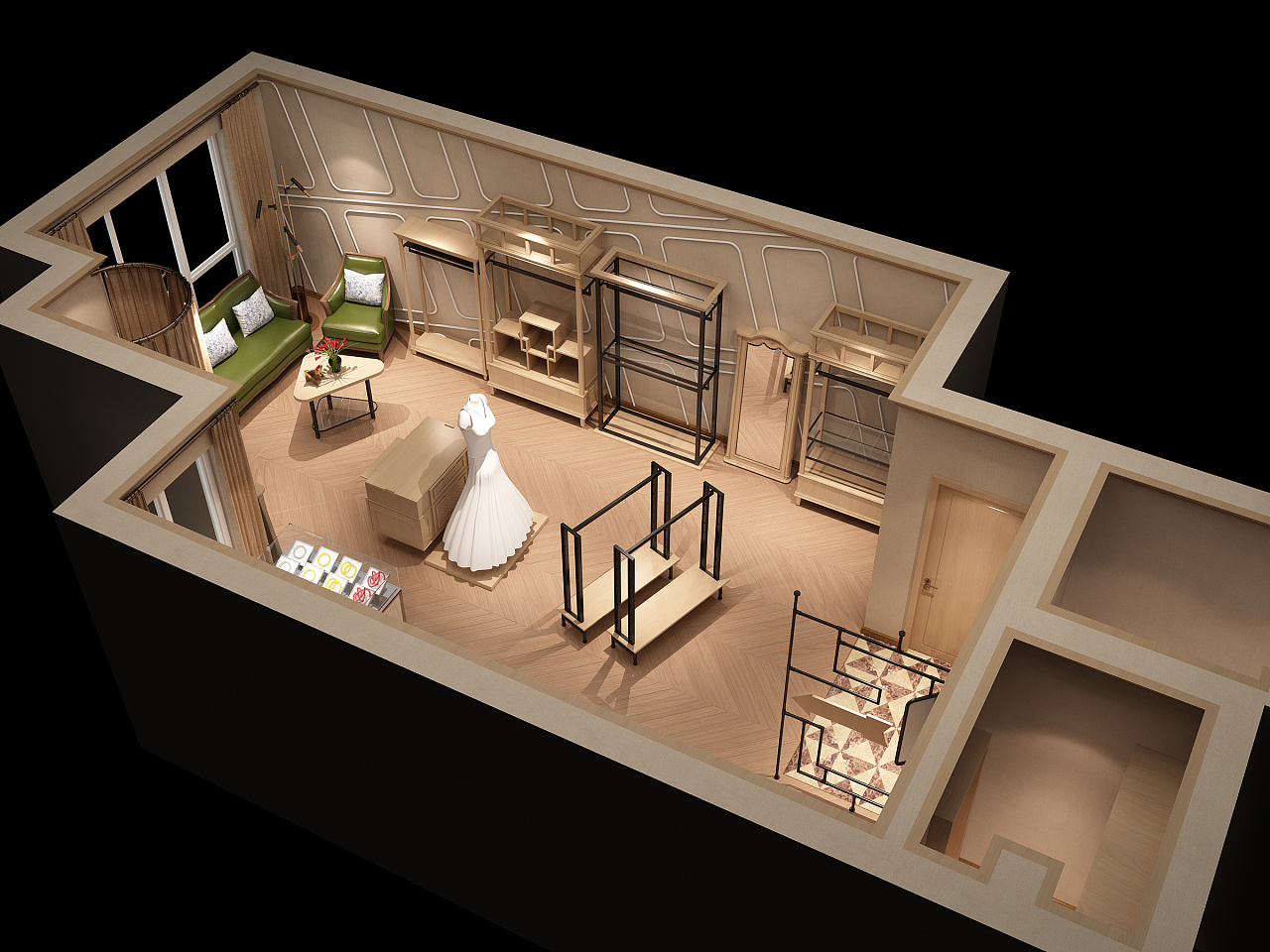 服装店(店中店)|空间|展陈设计|代利强 - 原创作品 - 站酷 (zcool)