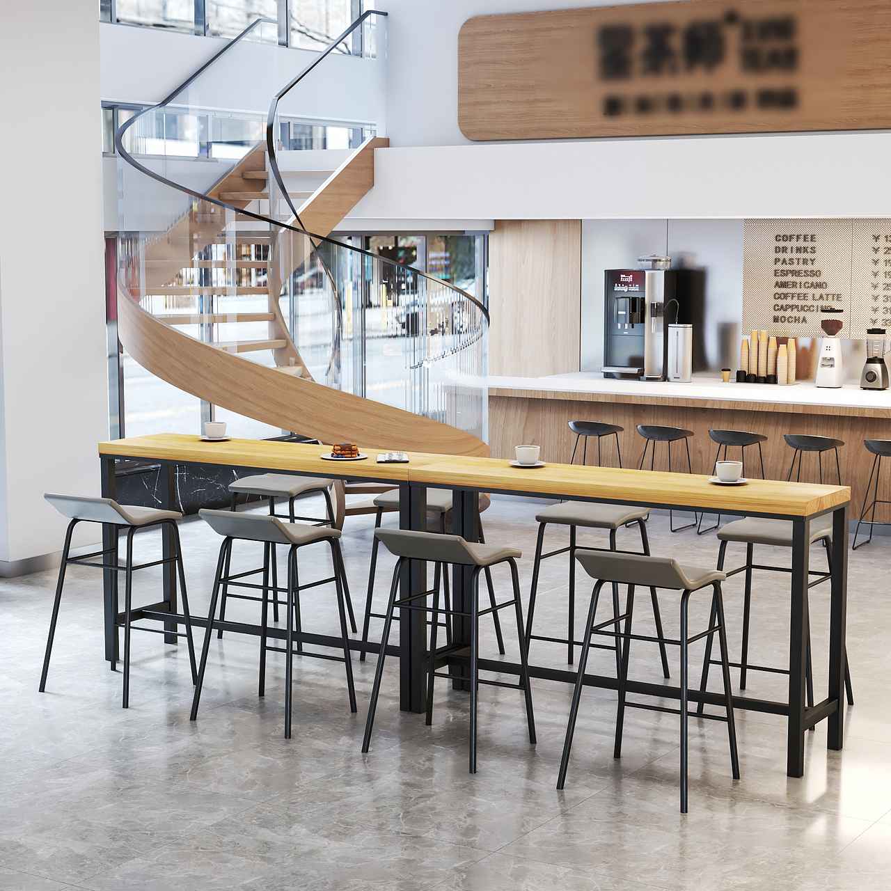吧台桌椅展示