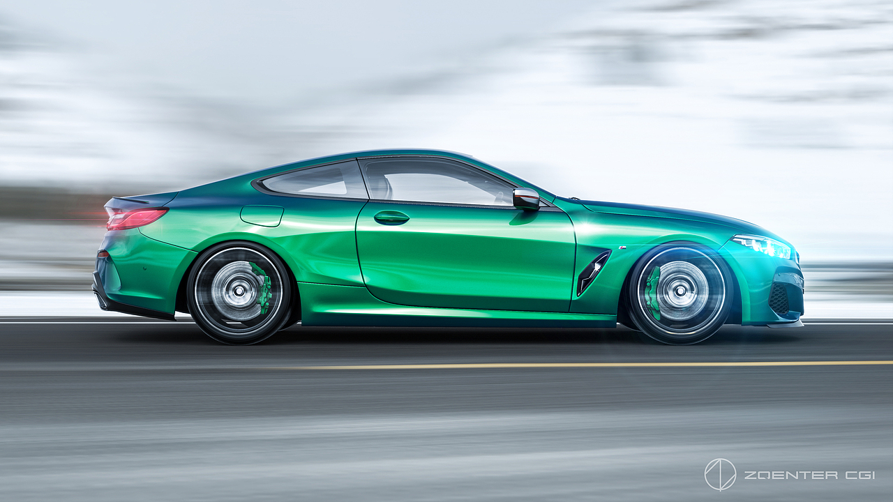 BMW 8 Series (G15) coupe M850i 2019 CGI（图ZMTMwNTY2MzQ4） - 机械/交通 - 站酷设计师zqenter原创素材 - 站酷ZCOOL