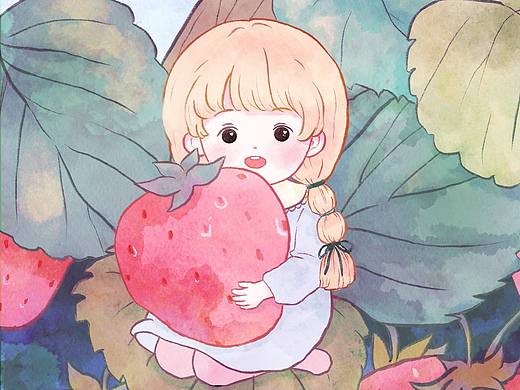 植物和小女孩系列