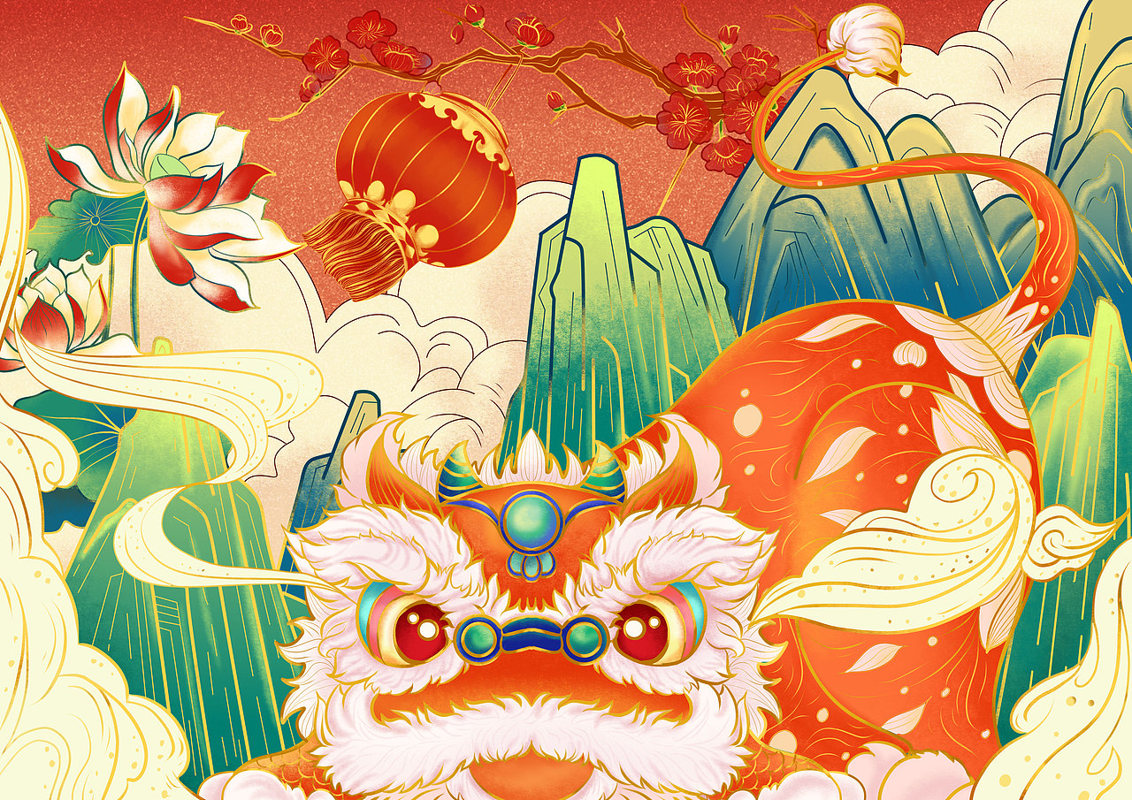 新年快乐（图ZMjQyMzk0ODEy） - 商业插画 - 站酷设计师神熊太饱总饿原创素材 - 站酷ZCOOL