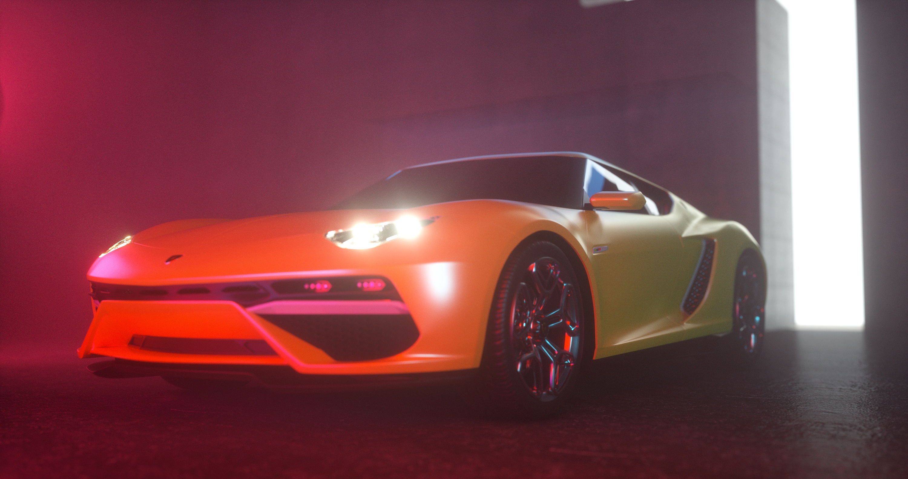 c4d设计-工业风汽车渲染|三维|场景|腾空梦想 - 原创作品 - 站酷