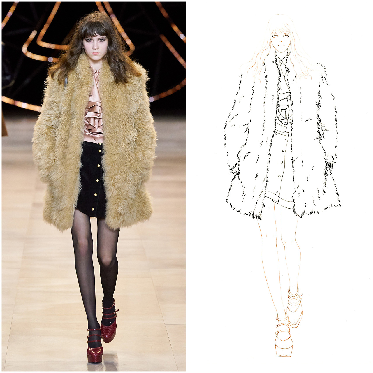 马克笔皮草表现|服装|休闲/流行服饰|零一手绘 - 原创作品 - 站酷
