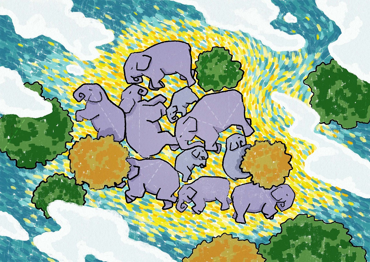 大象一路向北|插画|创作习作|馒头馅儿 - 原创作品 - 站酷 (zcool)