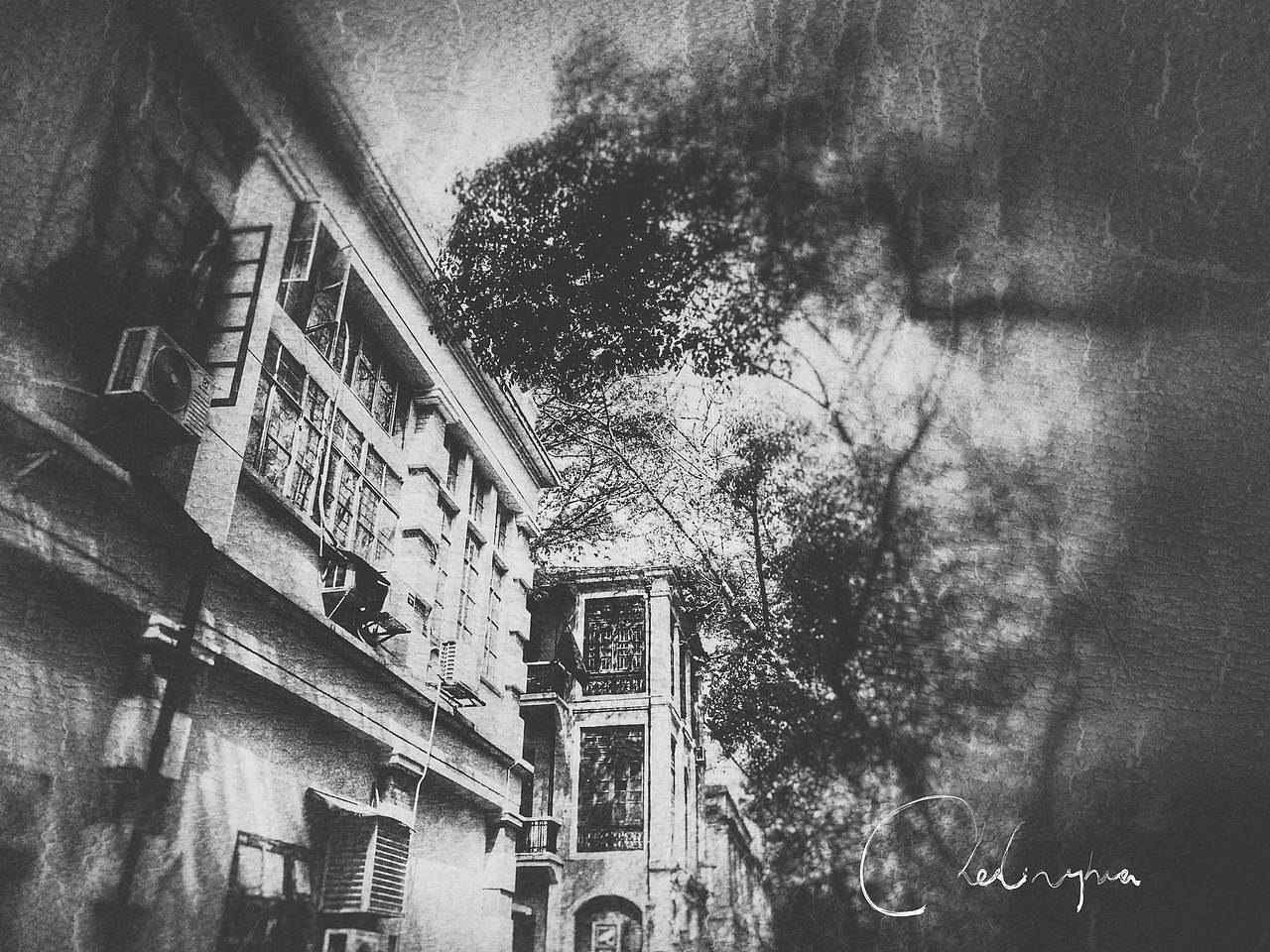 停留在黑白回忆-广州沙面