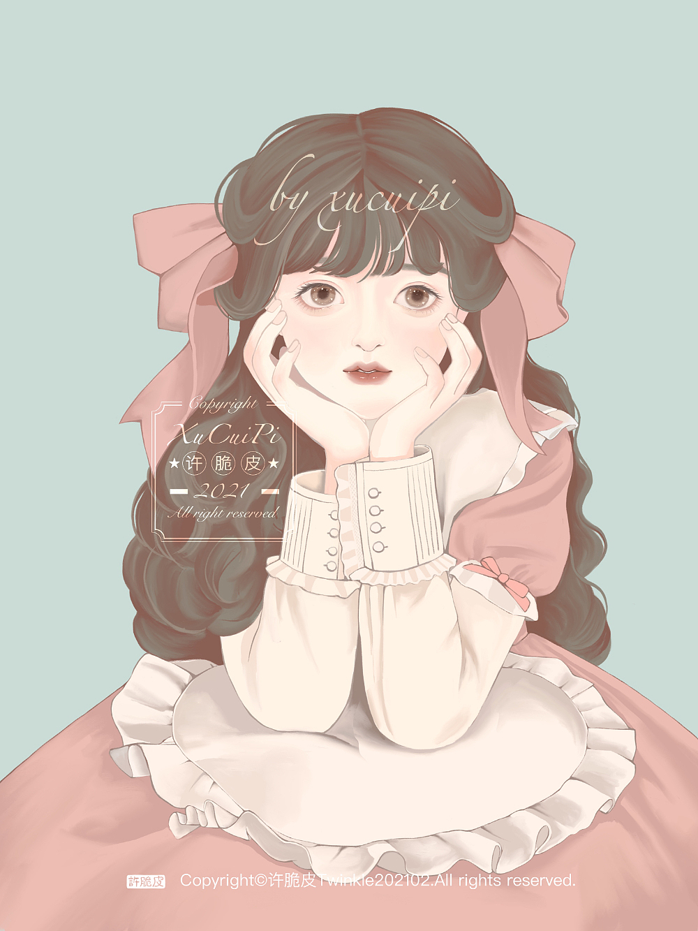 少女系-2月那些画（图ZMjQ0NTI5Nzk2） - 创作习作 - 站酷设计师许脆皮原创素材 - 站酷ZCOOL