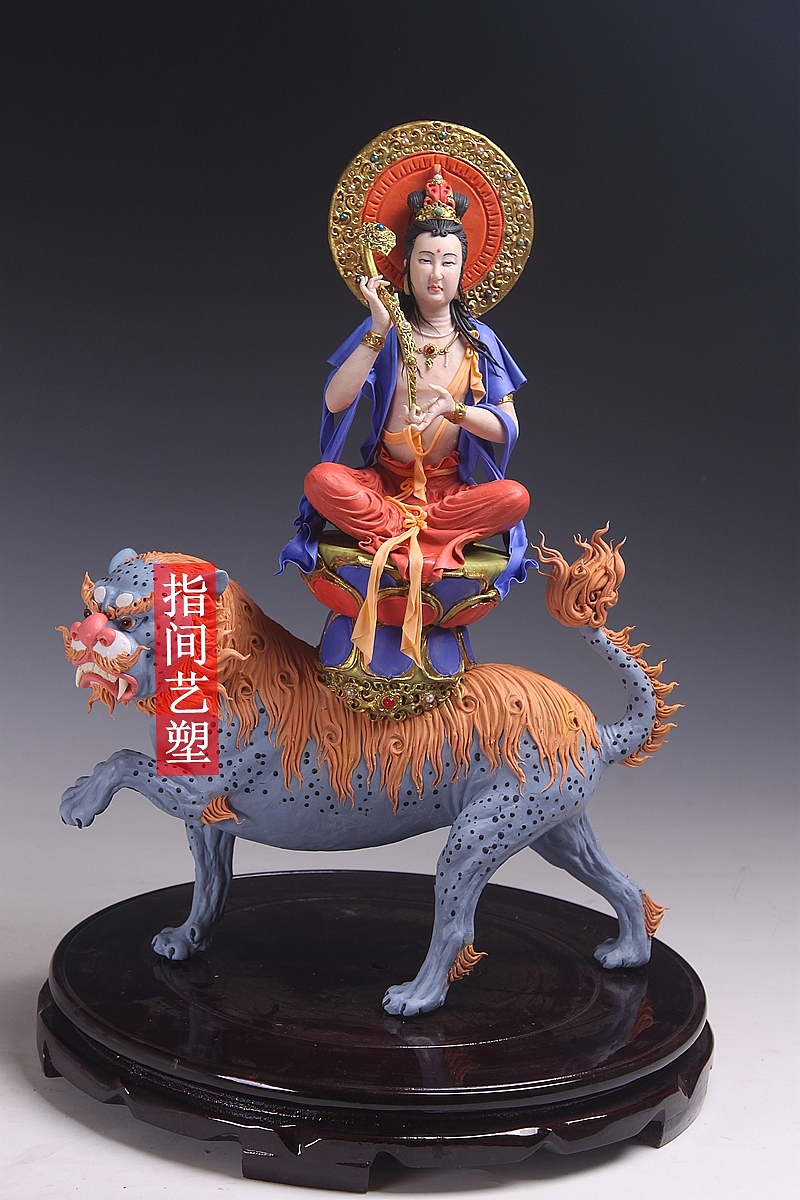 贺加贵面塑软陶（文殊菩萨）