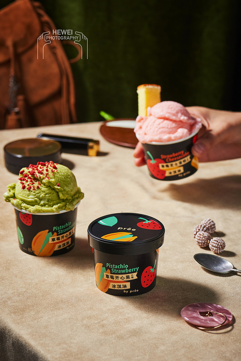 颜值爆表的冰淇淋 Pree - 七月美食摄影实验室
