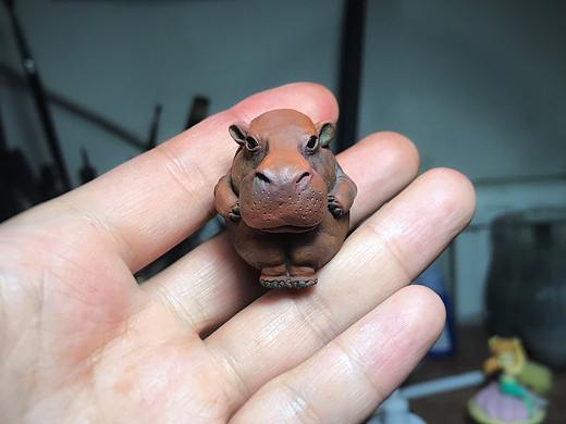 河马白模上色涂装，过程大伟模型