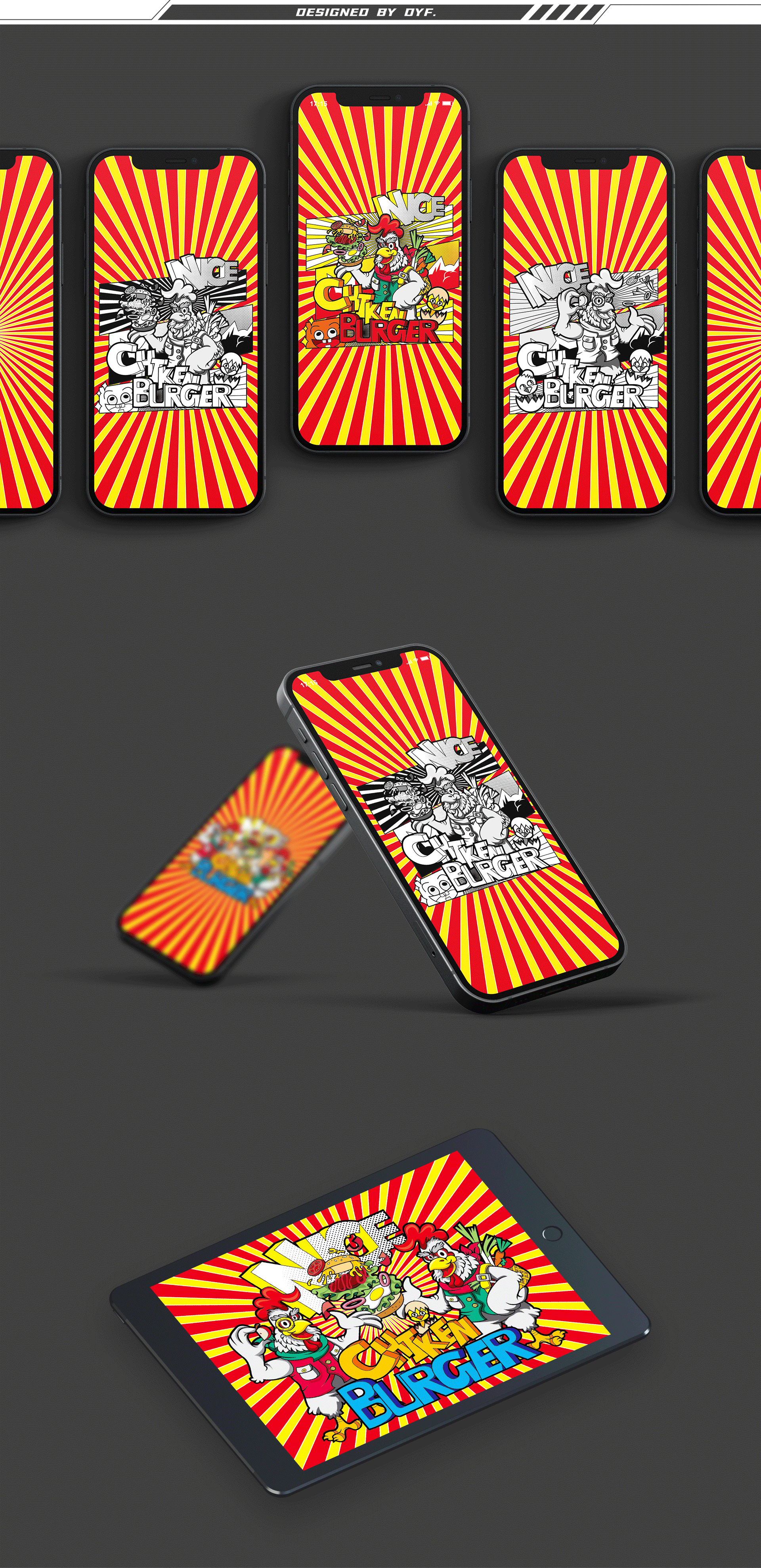 双拼鸡肉汉堡（图ZMjk1OTE3NzMy） - 商业插画 - 站酷设计师凡尔德原创素材 - 站酷ZCOOL