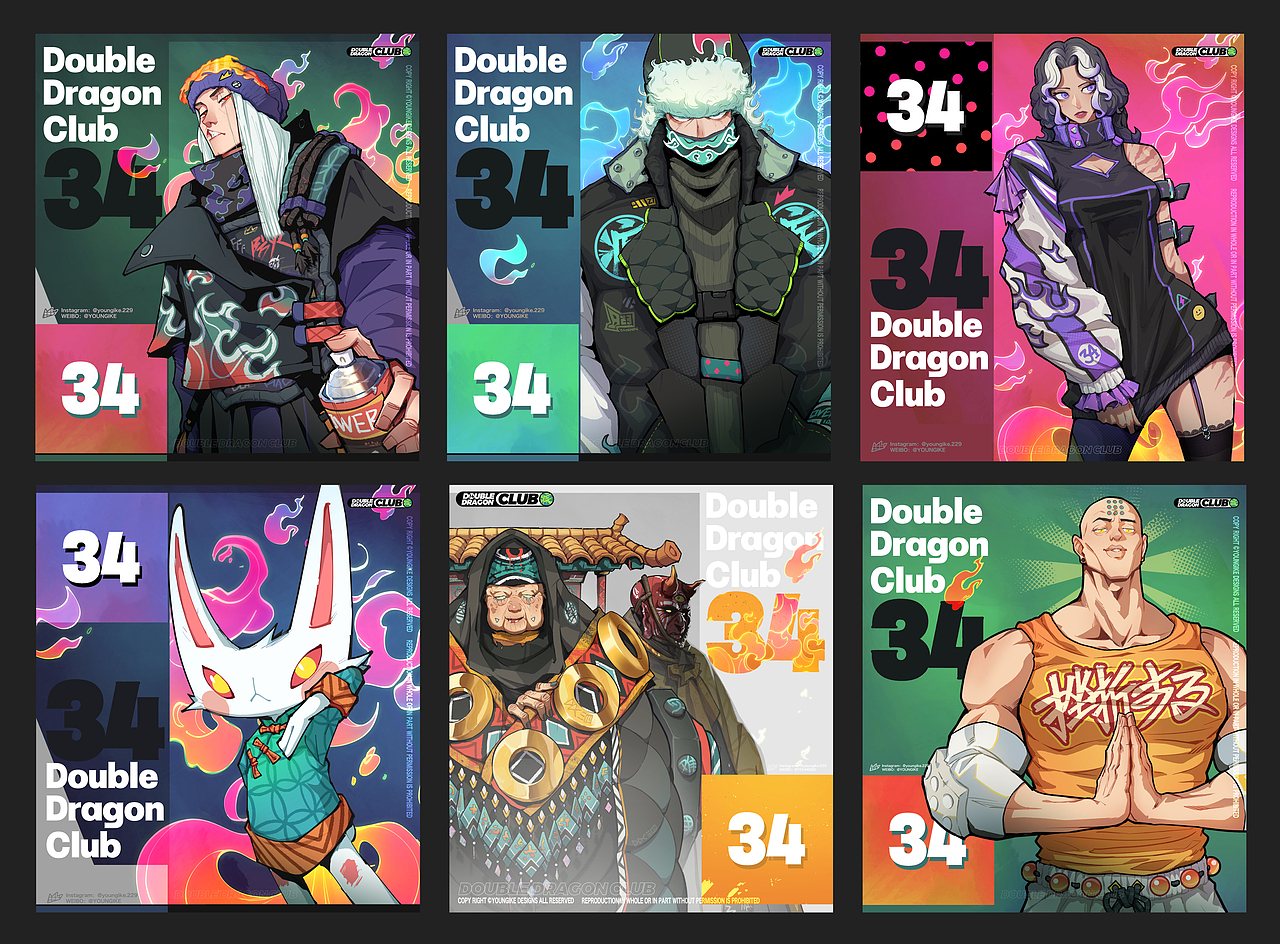 「三色雙龍會」DDC 34（图ZMjc3MTAyNjMy） - 新锐潮流插画 - 站酷设计师YOUNGIKE原创素材 - 站酷ZCOOL