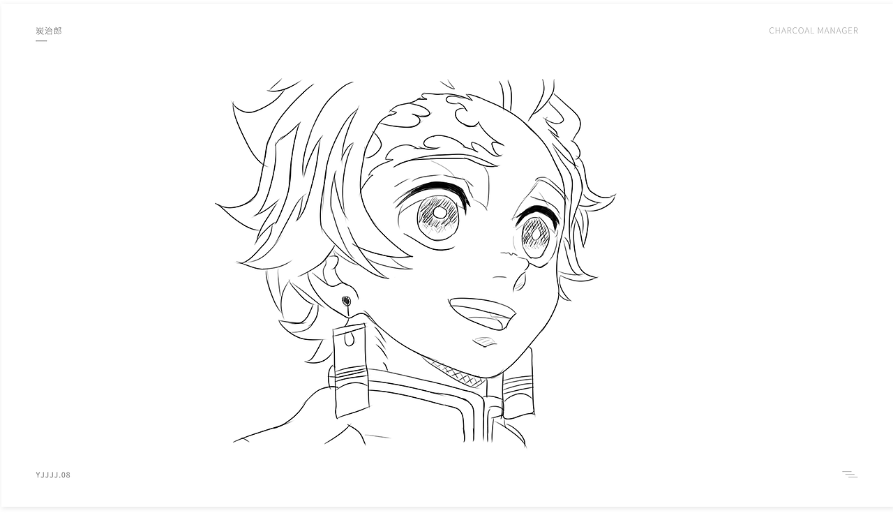 动漫人物手绘描线（图ZMTg2MDAwOTAw） - 艺术插画 - 站酷设计师阿绯不爱说话原创素材 - 站酷ZCOOL