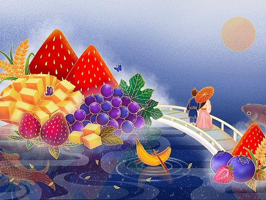水果包裝插畫（個人主頁-ZNTI1NDk3OTI=） - 商業(yè)插畫 - 站酷設(shè)計師三水含原創(chuàng)素材 - 站酷ZCOOL