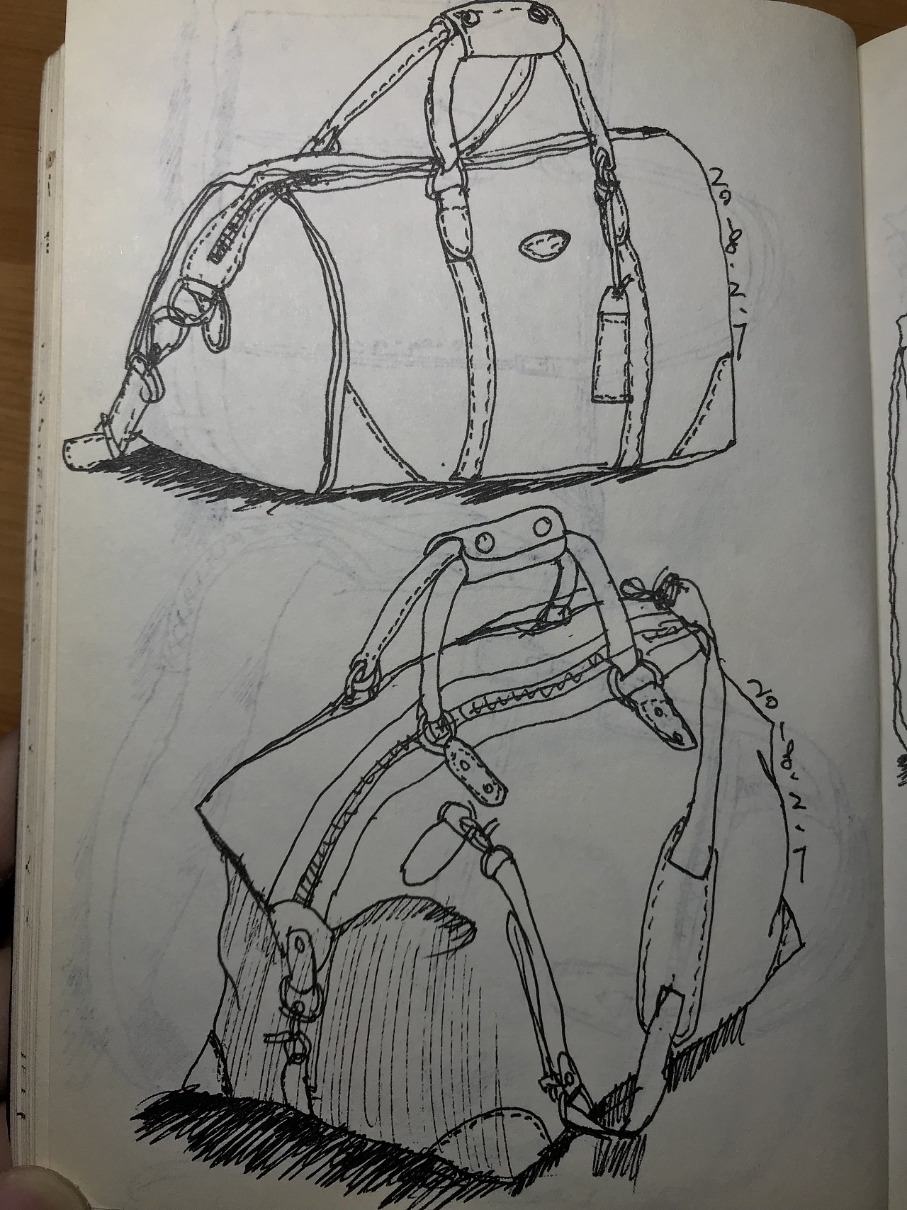 2016-2019年间467个箱包款式练习稿 附几张一根线速写