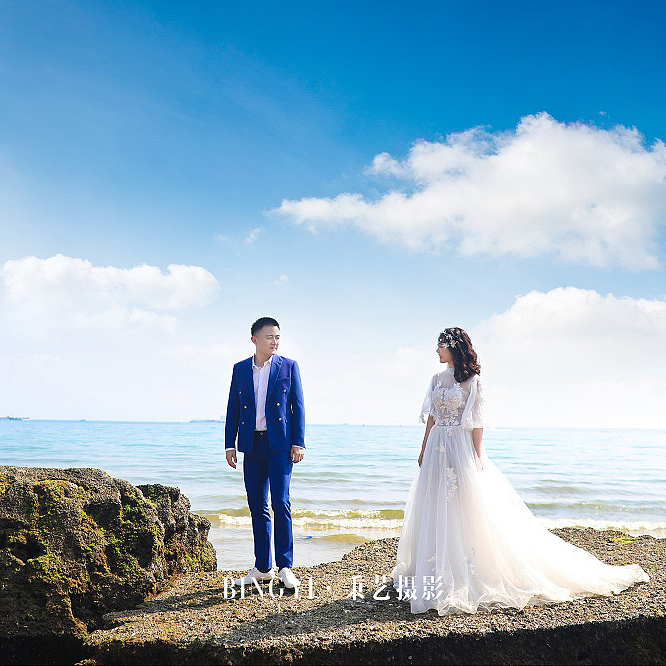 BINGYI·秉艺摄影-海边礁石的爱情纪实
