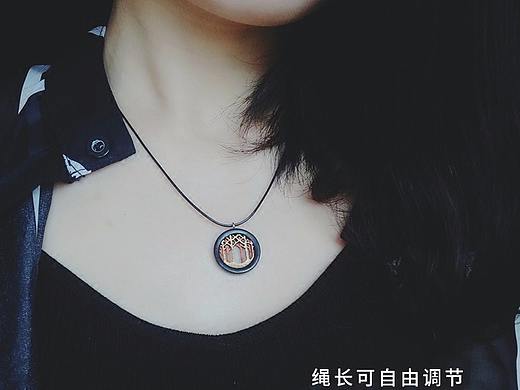 原创设计桦林项链 檀木手工制作 简约吊坠中性时尚百搭