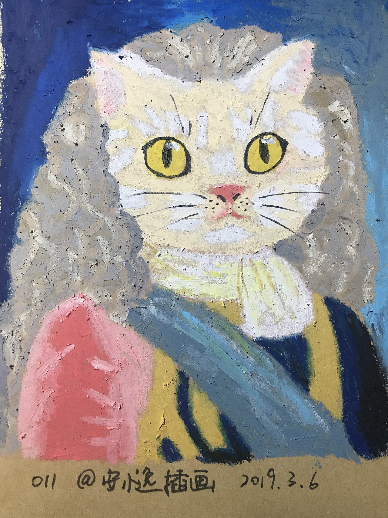100只猫油画棒第二波（图ZMTQ5Mjg5NDg0） - 儿童插画 - 站酷设计师安小逸插画原创素材 - 站酷ZCOOL