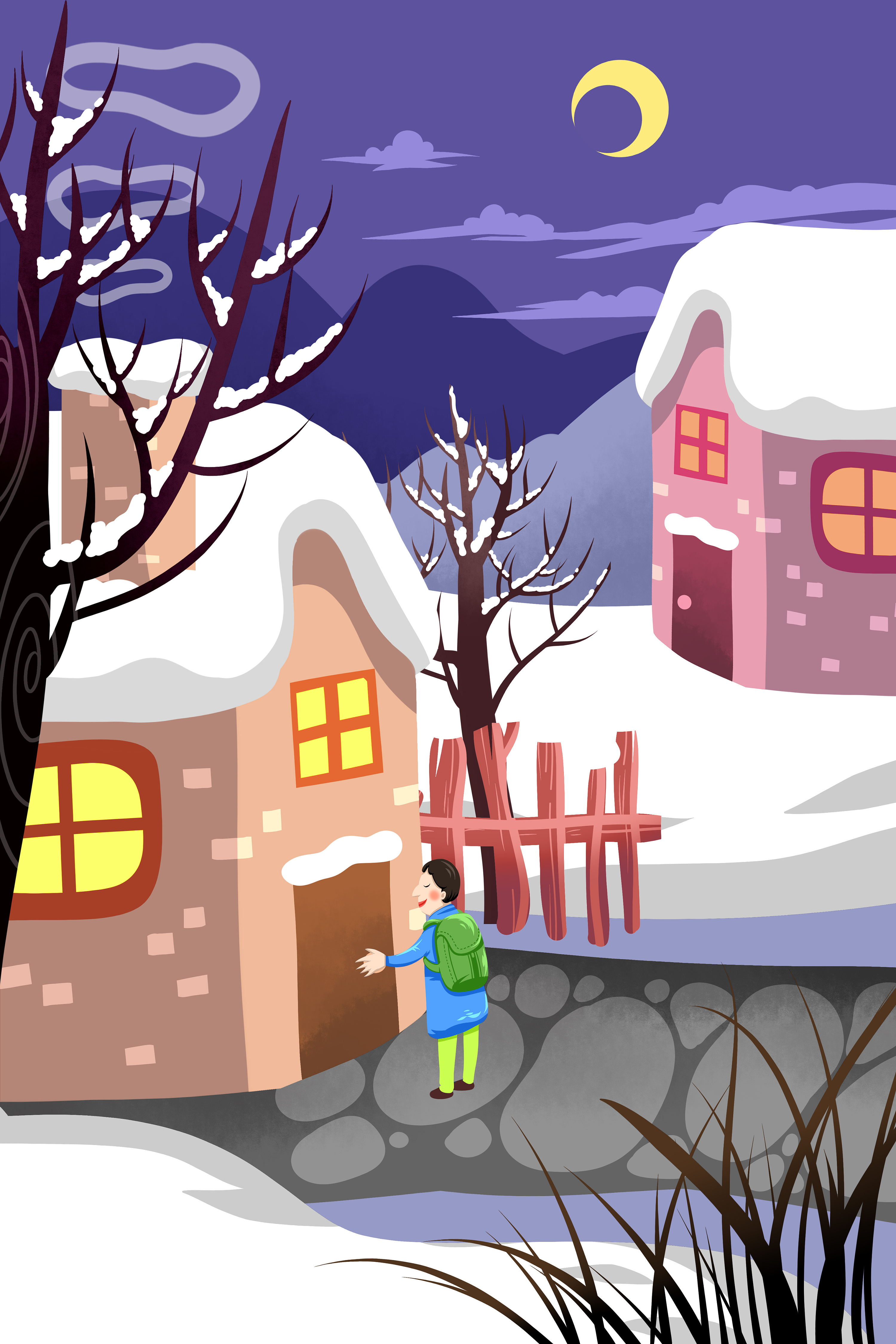 关于冬天的故事|插画|儿童插画|january0550 - 原创作品 - 站酷 (ZCOOL)
