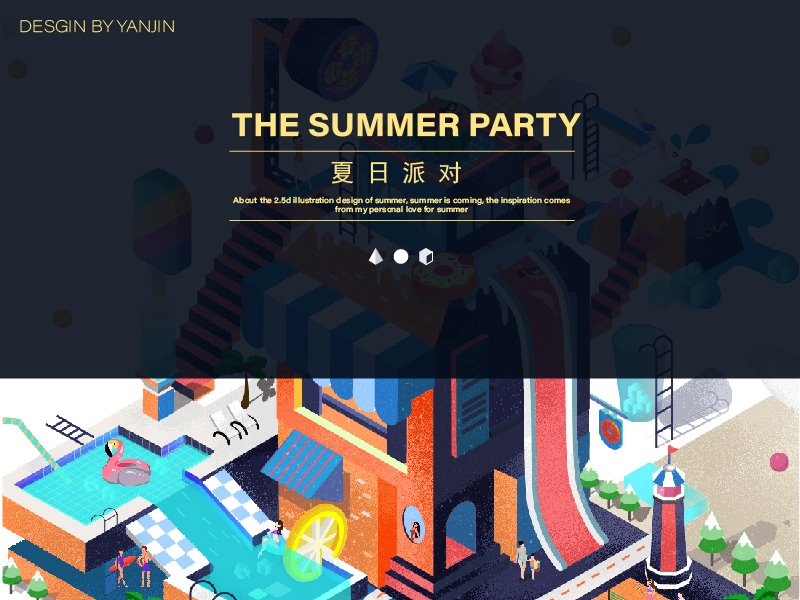 原创2.5D插画 |THE SUMMER PARTY