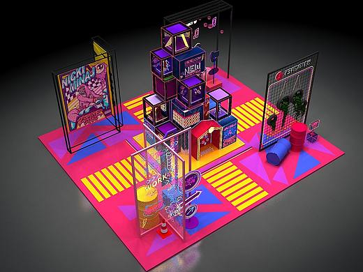 潮流 美陈 网红打卡圣地 打卡点 dp点 商场中庭设计