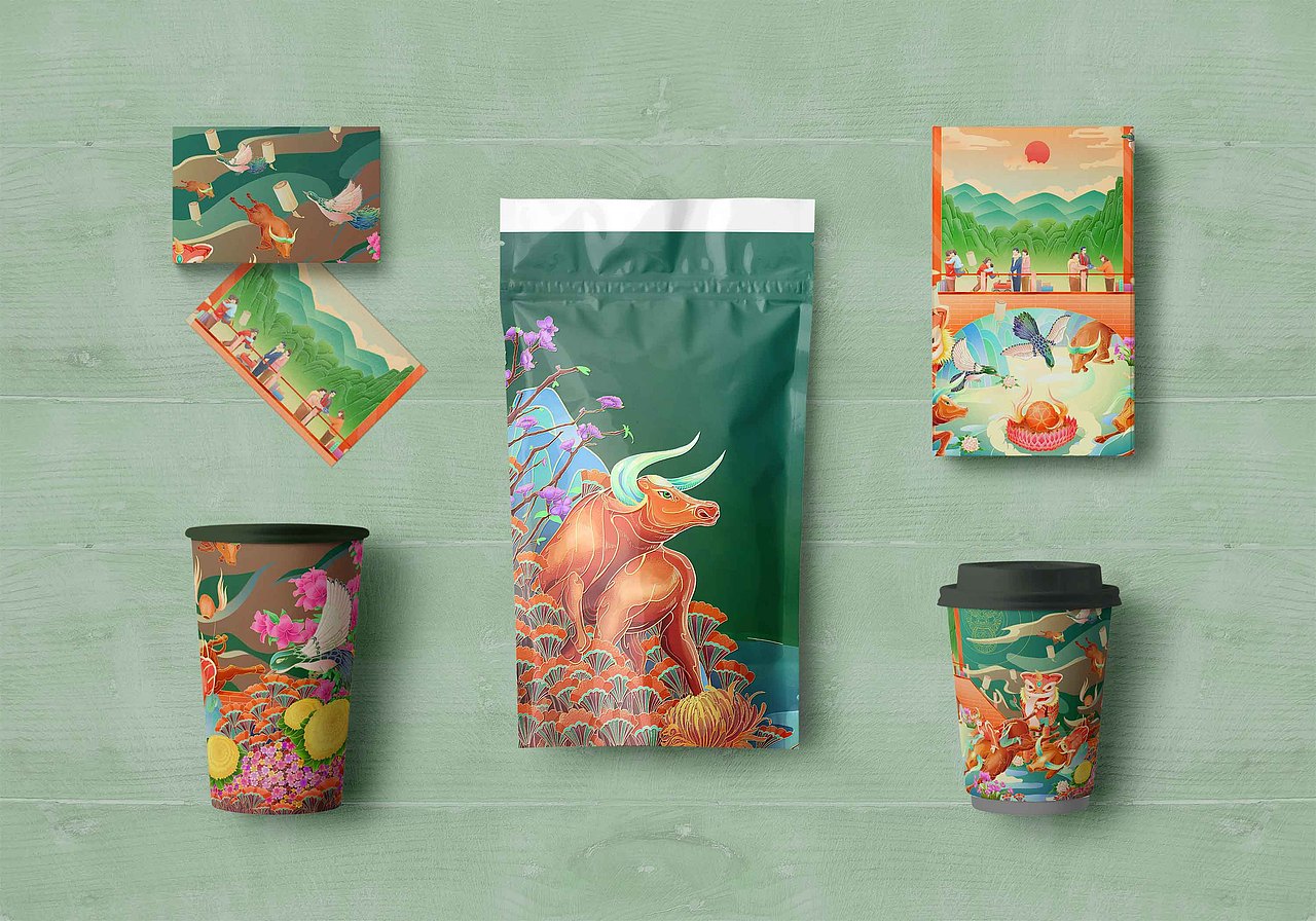 牛年插画（图ZMjU4MDg5NTI4） - 商业插画 - 站酷设计师小海家画画原创素材 - 站酷ZCOOL