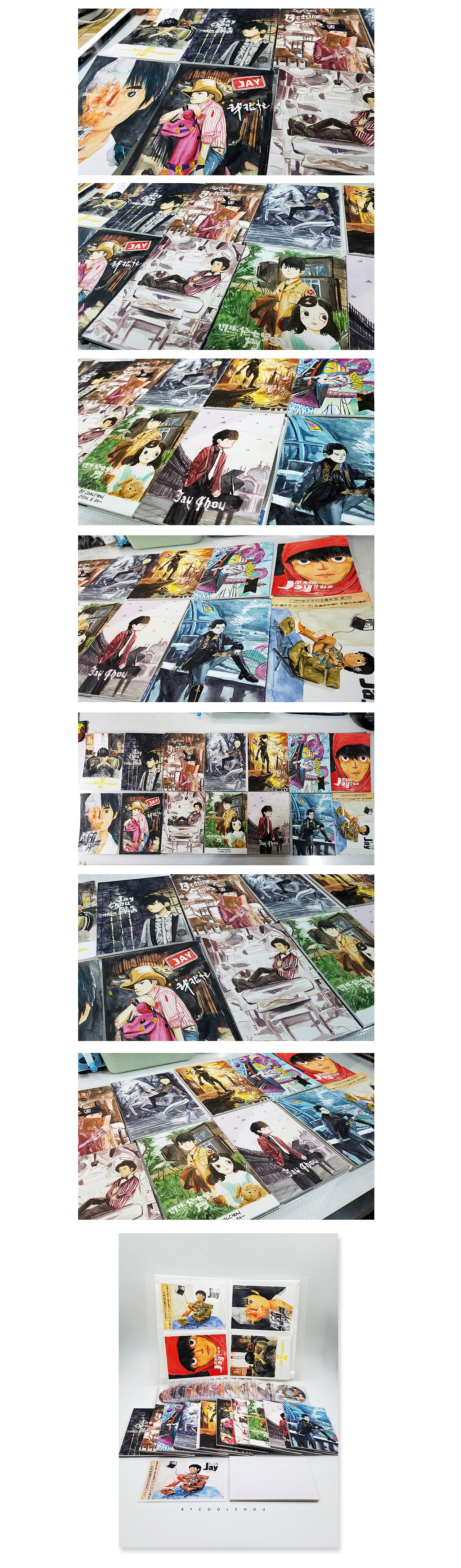 周杰伦14张卡通专辑封面X拇指光盘