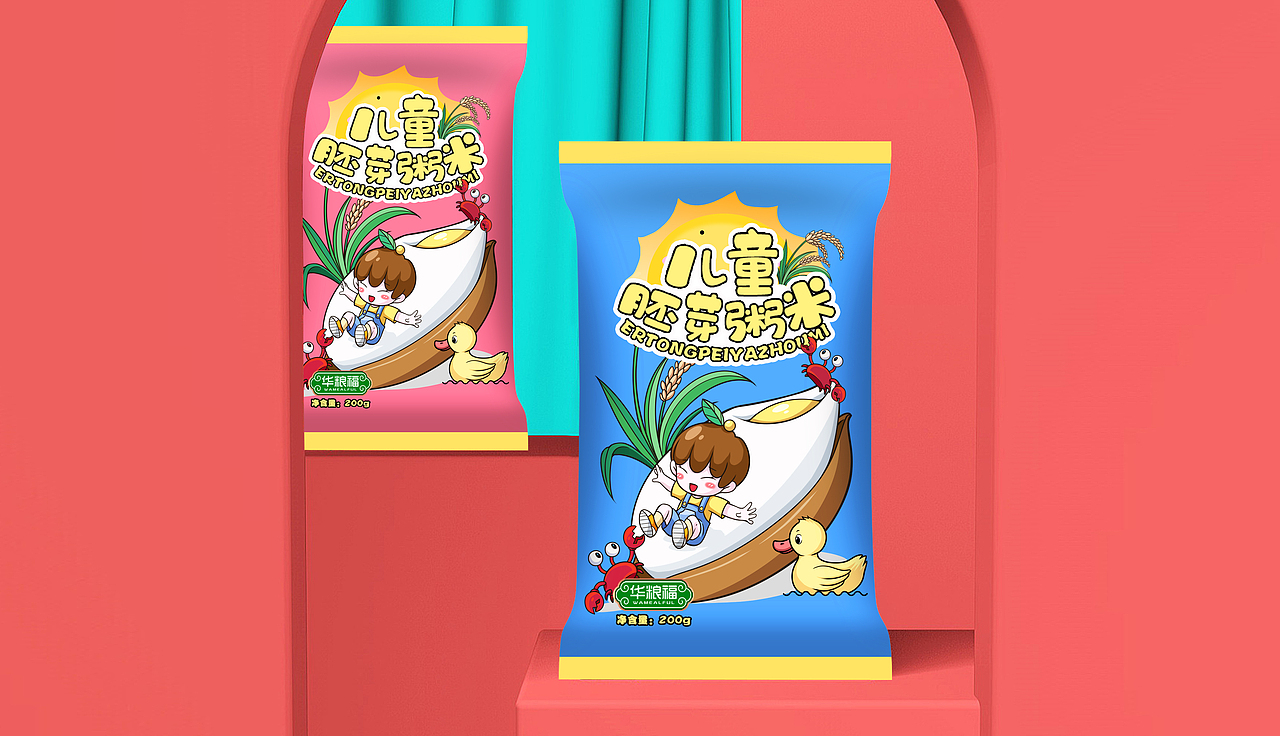 儿童大米包装设计