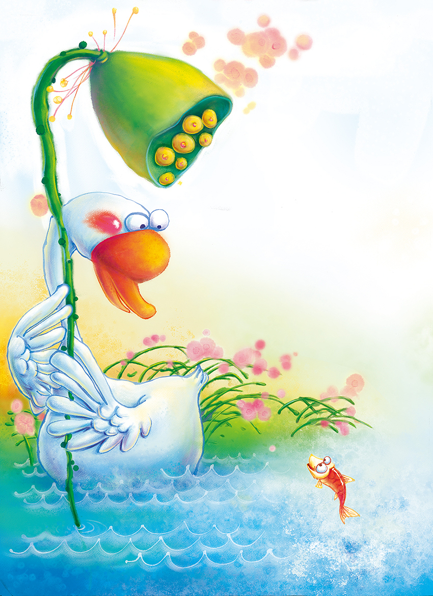 鹅鹅鹅|插画|绘本|柏松插图_原创作品-站酷zcool