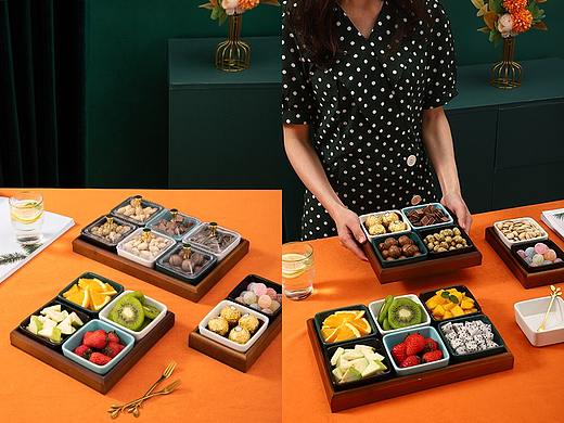 多功能陶瓷零食盘×静物摄影 | 电商产品拍摄