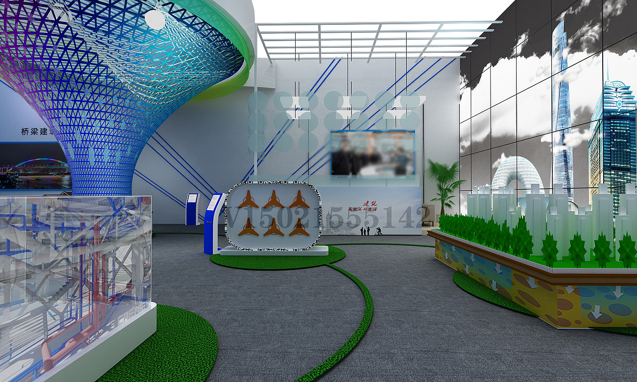 上海智能城市展丨建工技能大赛展台搭建（图ZMTYxMzQ3ODcy） - 展陈设计 - 站酷设计师展台设计原创素材 - 站酷ZCOOL