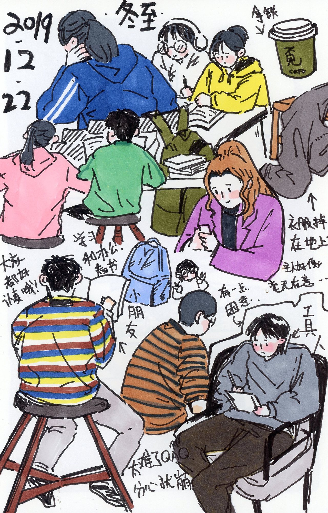 第二本 速写本（2019.9-2020.2）（图ZMjA1NjY3MTMy） - 艺术插画 - 站酷设计师巫岛叁原创素材 - 站酷ZCOOL
