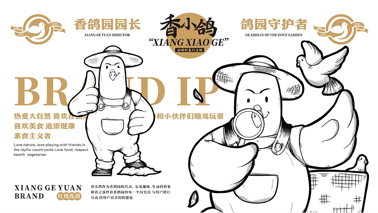 香鸽园-红烧乳鸽-餐饮品牌设计