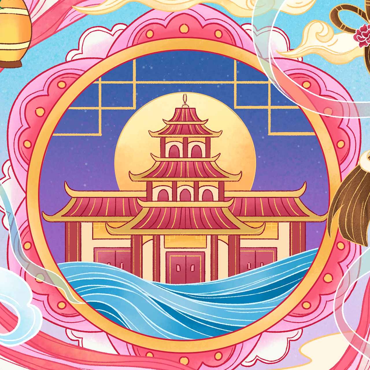 国潮风中秋包装礼盒