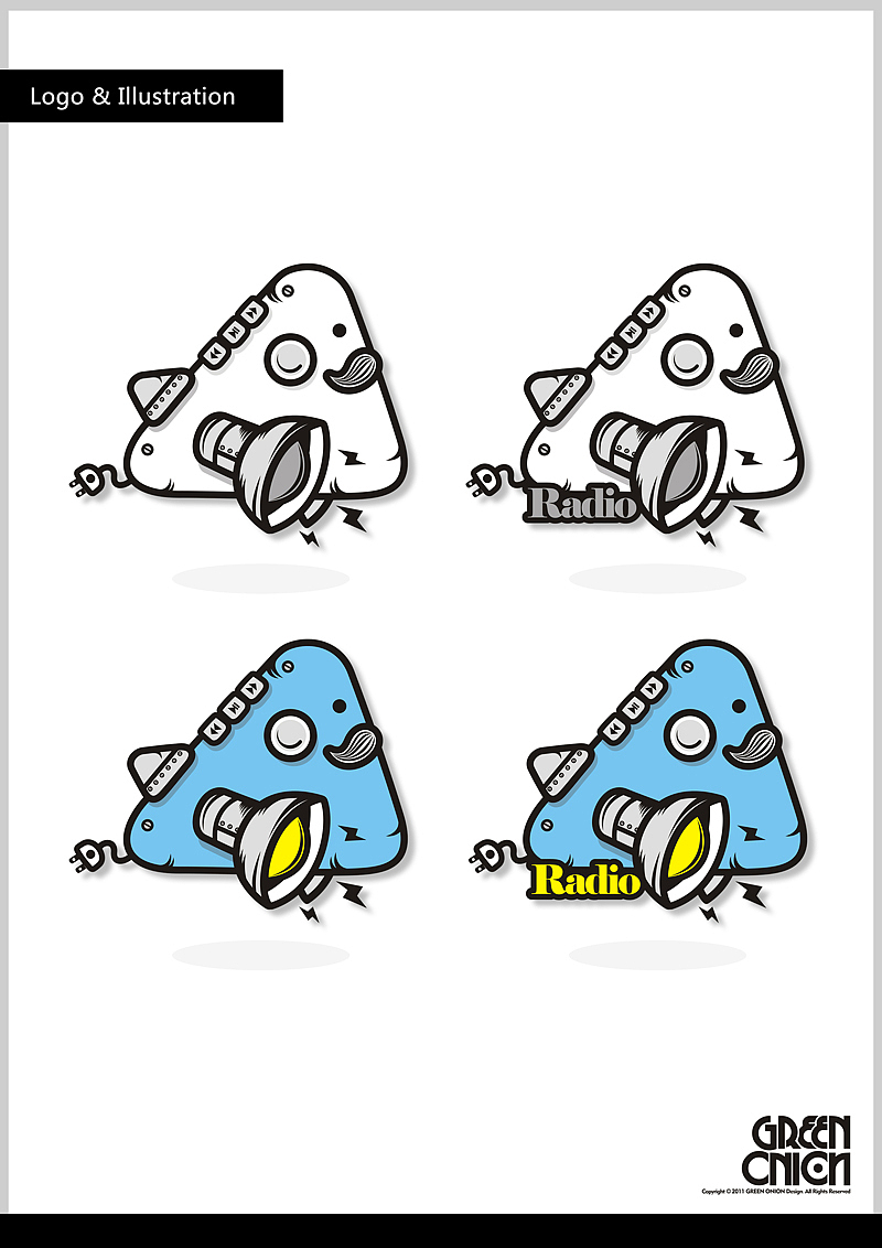LOGO & ILLUSTRATION 播音机网站(案例)（图ZMzYzMDU3Mg==） - 新锐潮流插画 - 站酷设计师onionoo原创素材 - 站酷ZCOOL