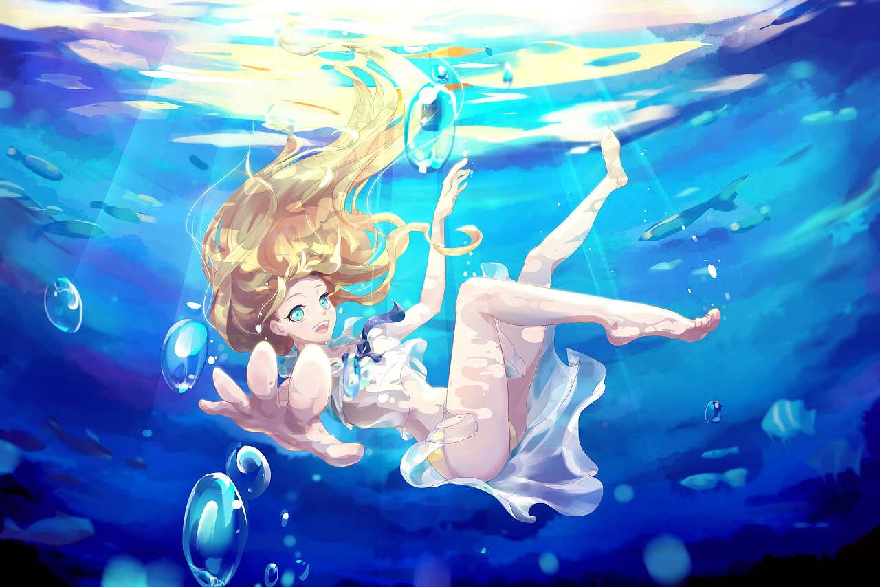 海水 少女 日风