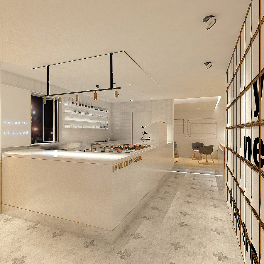 lavieenpatissrie轻奢咖啡店设计成都咖啡厅设计