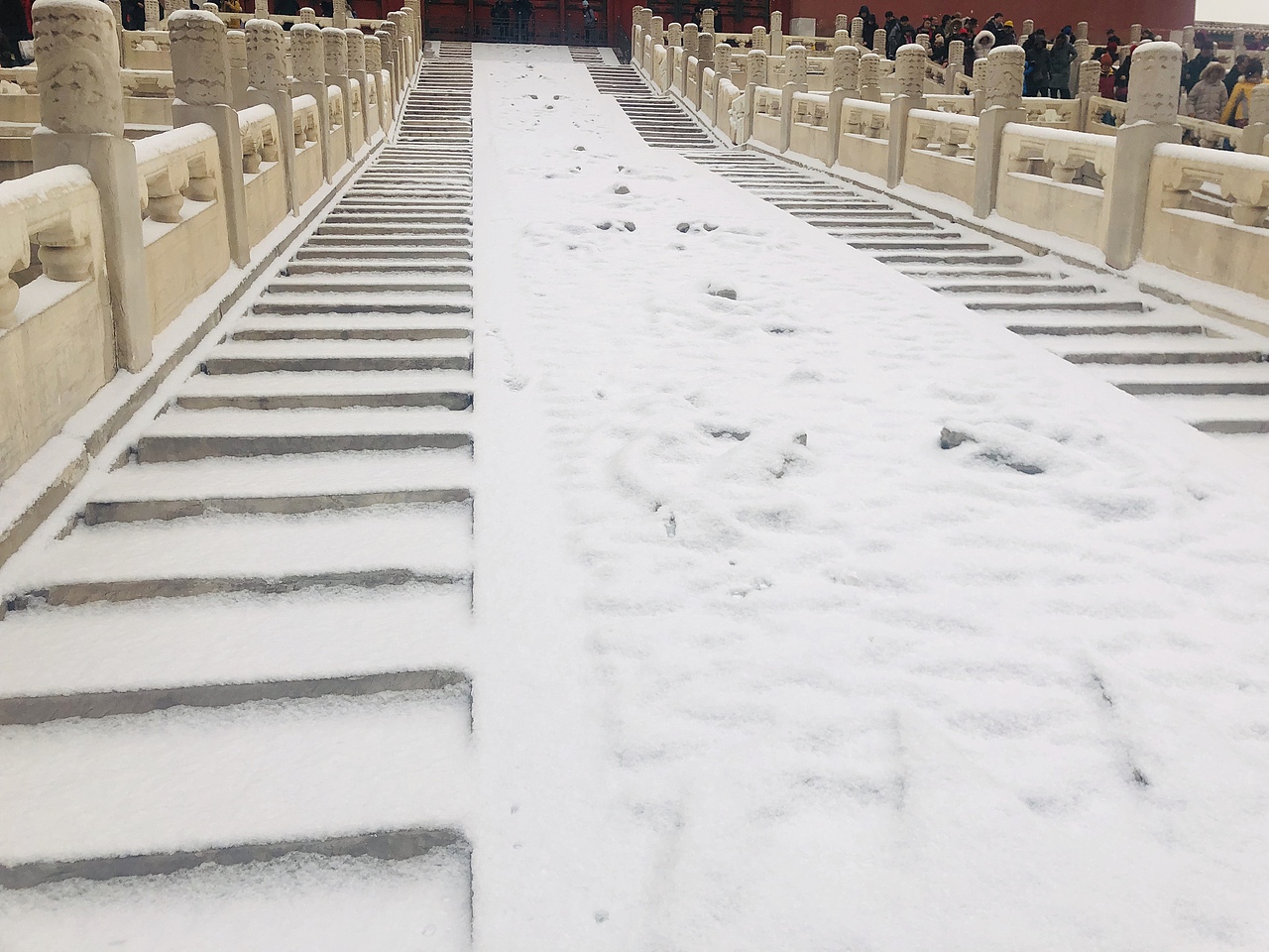正月初八北京紫禁城落雪   故宫谨记