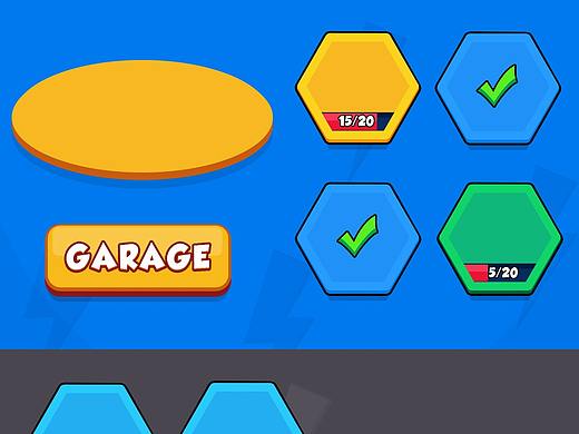 欧美扁平游戏UI