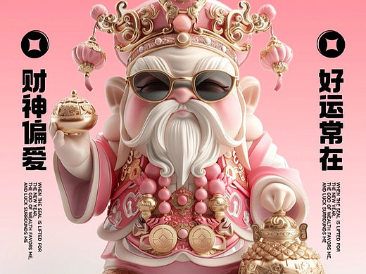 Midjourney ｜财神到！｜2024暴富咒语（个人主页-ZNjc3Njc2MjQ=） - 海报 - 站酷设计师易燃小辣椒原创素材 - 站酷ZCOOL