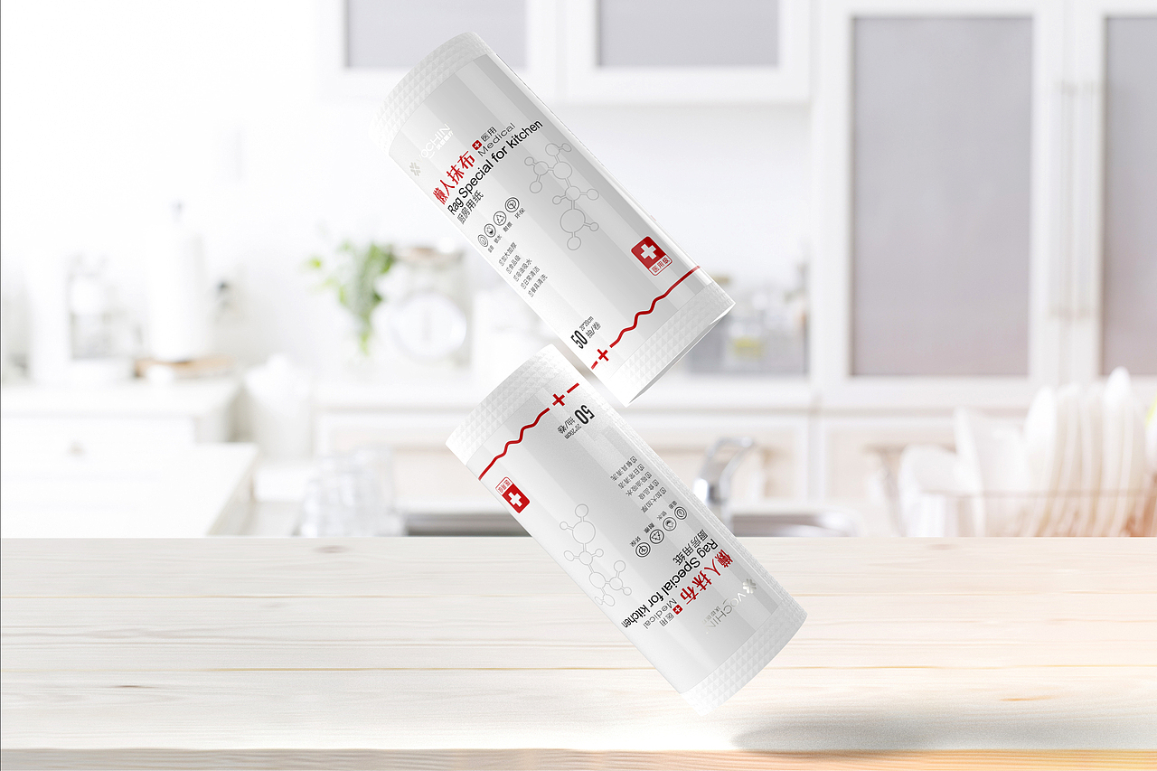 沃臣医疗棉片湿巾系列产品包装设计-悟杰品牌视觉设计