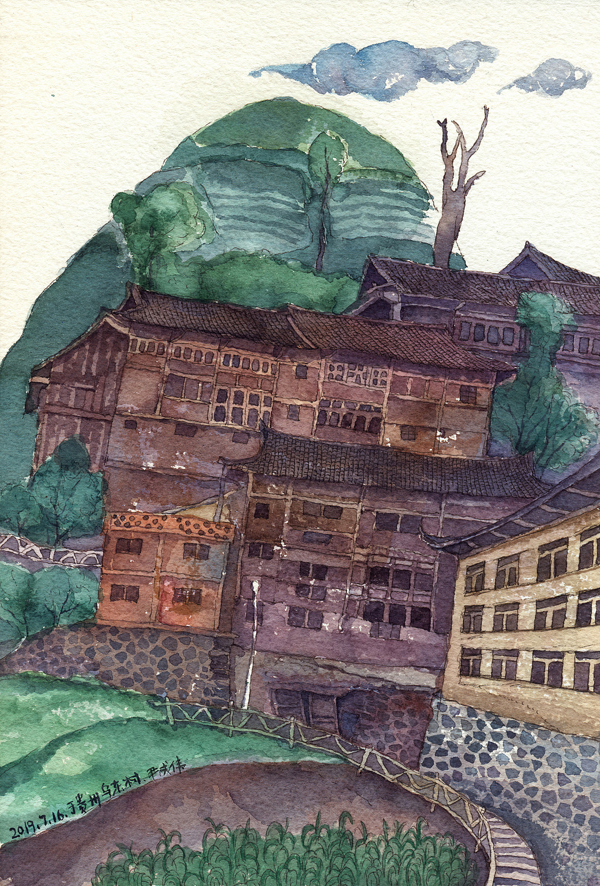 手绘旅行2019年尹成伟西南写生之旅二