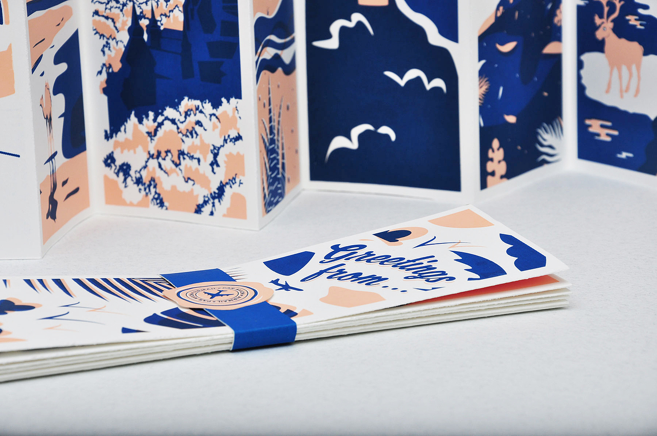 手工丝网印刷 Greeting from the world