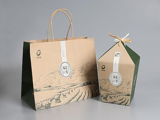 钜铨米业-稻花香谷仓包装设计