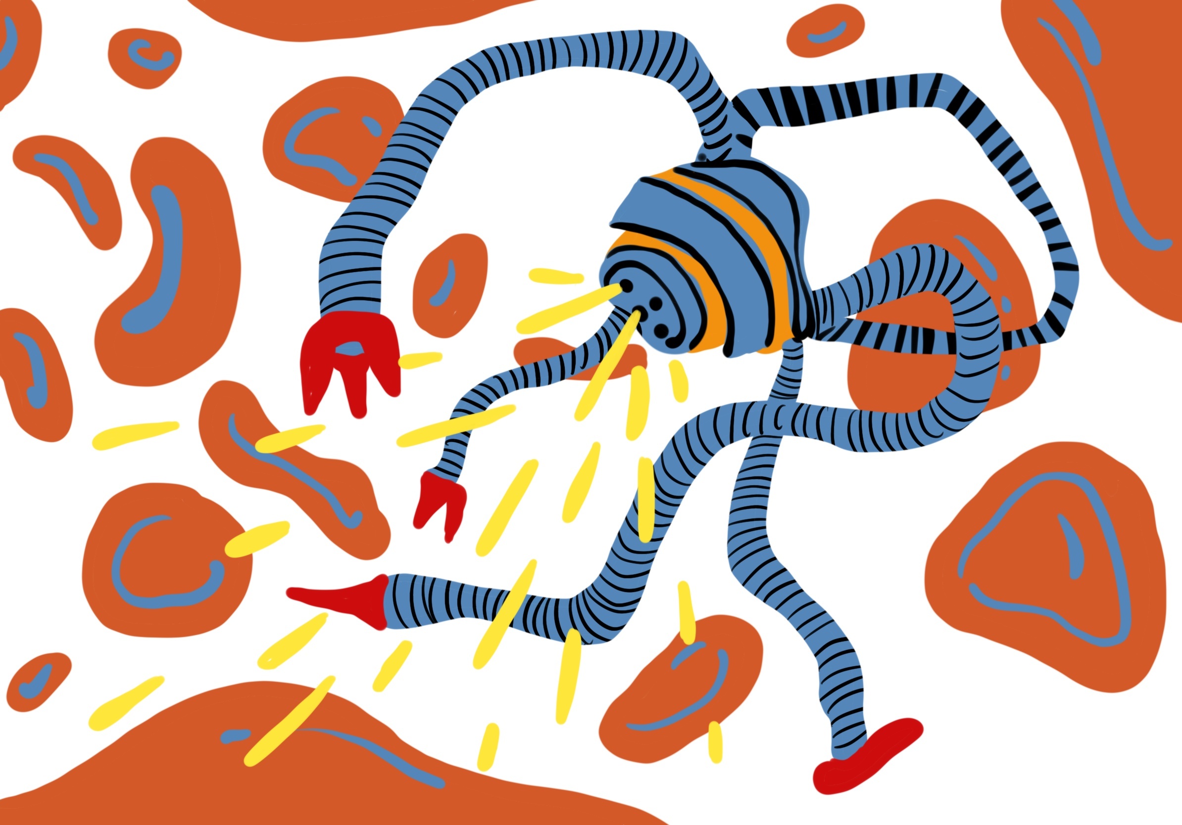 机器人儿童插画