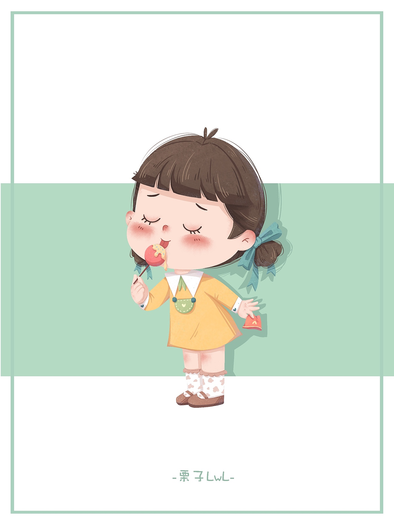 吃棒棒糖呀～（含过程）（图ZMzA1OTY5MTEy） - 儿童插画 - 站酷设计师栗子LwL原创素材 - 站酷ZCOOL