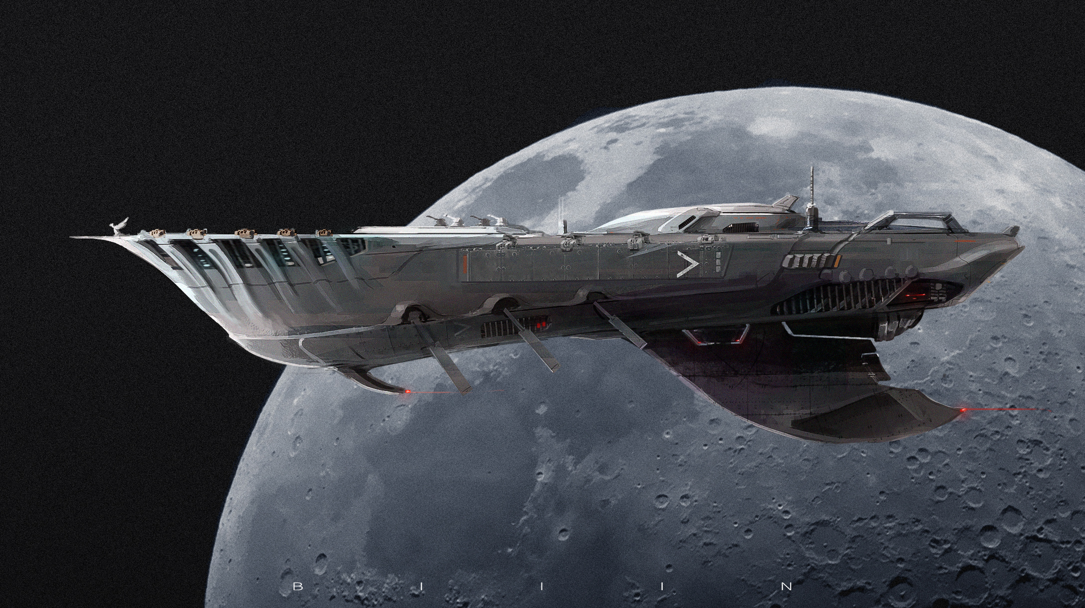 高质量 科幻运输机 写实 宇宙飞船 科幻飞船 太空飞船 SCIFI 战舰 舰艇 星际穿越 运输飞船-CG模型网（cgmodel)-让设计更有价值!