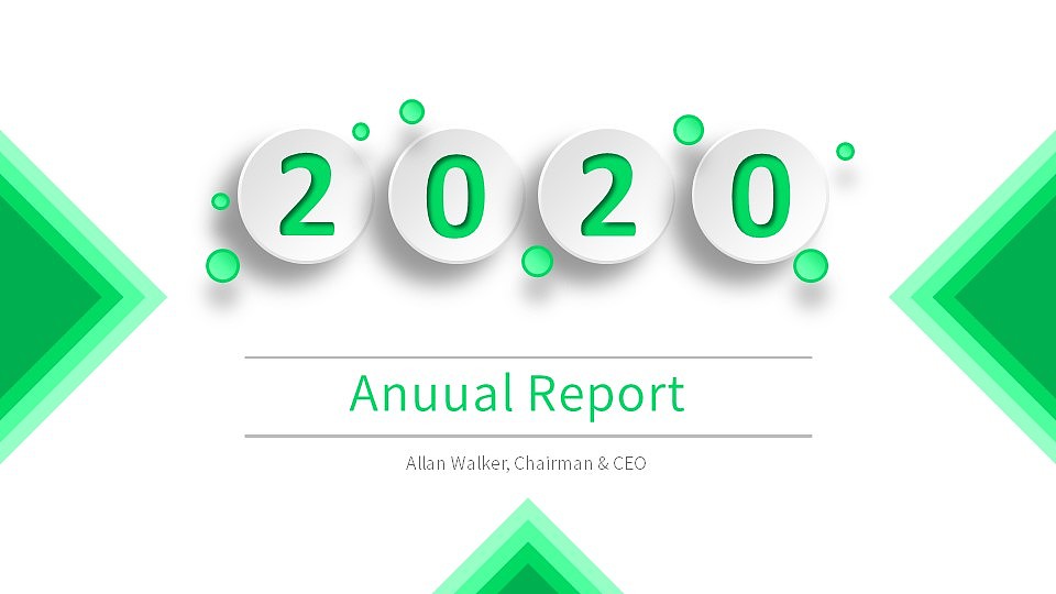 绿色清爽商务汇报动态PPT模版