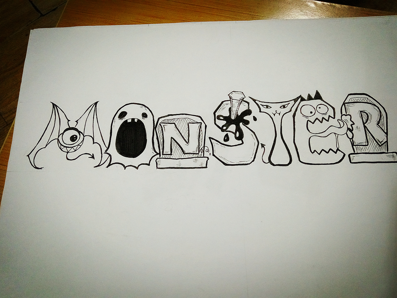 monster英文字体设计